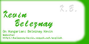 kevin beleznay business card